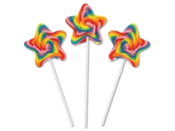 Large Star Shaped Swirl Lollipops Box Of 12