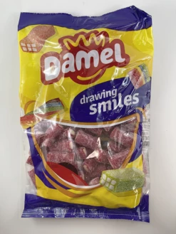 Damel Mini Jumbo Sour Strawberry Tubes 1kg Bag -CANDY TIME Store Photo 28 11 2023 4 22 39 pm