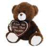 I Love You More Than Chocolate Bear 20cm -CANDY TIME Store dark brown love u more than choc twenty five cm 1