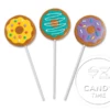 Donut Party Lollipops Box Of 12 -CANDY TIME Store donut party character suckers