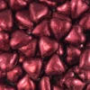 Milk Chocolate Foil Hearts 1Kg Burgundy