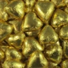 Milk Chocolate Foil Hearts 1kg Bag Gold -CANDY TIME Store foil hearts gold pauls