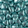 Milk Chocolate Foil Hearts 1kg Bag Light Blue -CANDY TIME Store foil hearts light blue