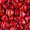 Milk Chocolate Foil Hearts 1kg Bag Red