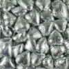 Milk Chocolate Foil Hearts 1kg Bag Silver