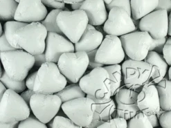 Milk Chocolate Foil Hearts 1kg Bag White