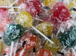 Love Heart Lollipops Mixed Colours 1kg Bag