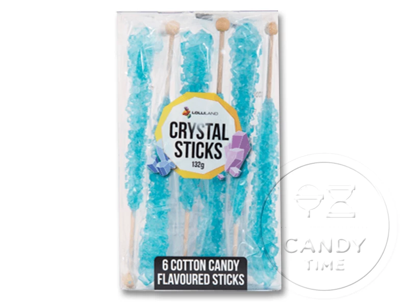 Crystal Rock Candy Sticks Cotton Candy Blue 6 Pack 3 Crystal Rock Candy Sticks Cotton Candy Blue 6 Pack
