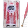 Crystal Rock Candy Sticks Cherry Pink 5 Pack -CANDY TIME Store lolliland crystal sticks cherry hot pink 5pack