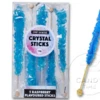 Crystal Rock Candy Sticks Raspberry Blue 5 Pack