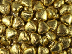 Lolliland Milk Chocolate Foil Hearts 500g Bag Gold