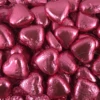 Lolliland Milk Chocolate Foil Hearts 1kg Bag Pink