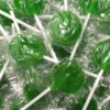 Flat Lollipops Green 1kg Bag 125pc -CANDY TIME Store lollipops green