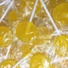 Flat Lollipops Yellow 1kg Bag 125pc