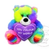 Rainbow Bear With Heart 18cm -CANDY TIME Store rainbow bear colour my world 23cm 1
