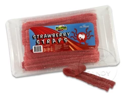Lollinauts Strawberry Sour Straps 1.2kg 150pc Tub