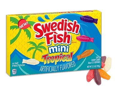 Swedish Fish Mini Tropical Video Box 3 Swedish Fish Mini Tropical Video Box