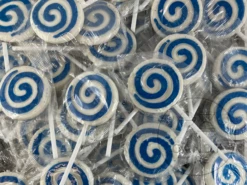 Blue Spiral Lollipops 1kg Bag