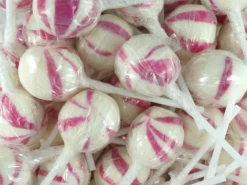 Swirl Ball Lollipops Pink 1kg Bag