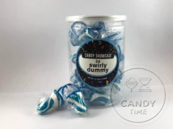 Swirly Dummy Pops 24pc Tub Blue