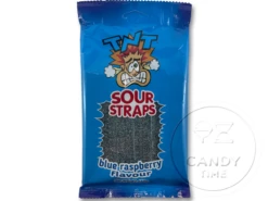 TNT Sour Straps Blue Raspberry 150g Bag Box Of 12