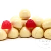 Premium White Chocolate Raspberry Jellies 500g Bag -CANDY TIME Store white chocolate coated raspberry jellies